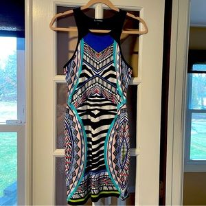Express Body Con Multi-Color Dress Sz S